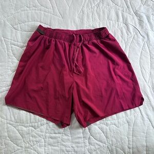 Lululemon Men’s Surge Short Lined Size Large Raspberry Color